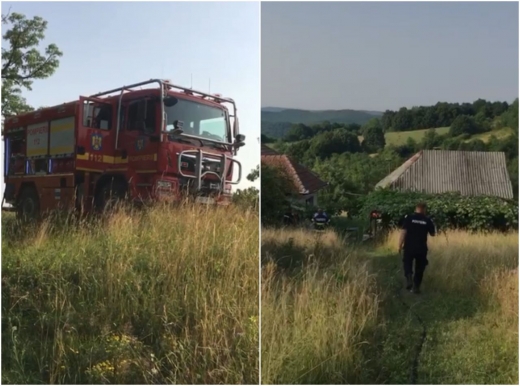 VIDEO. INCENDIU la o bucătărie de vară din Huedin! Un bătrân a murit în timpul focului